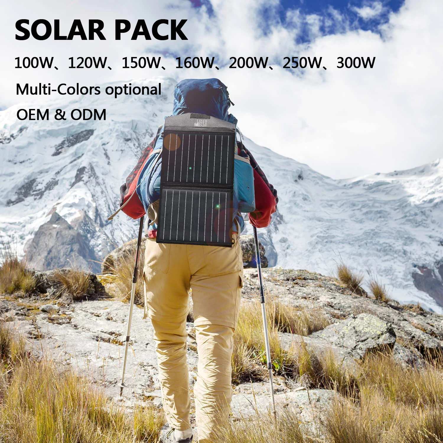 300w Portable Flexible Solar Panels Wholesale Mono Solar Cell Panel / 250W Foldable Solar Panel High Efficiency Solar Generator