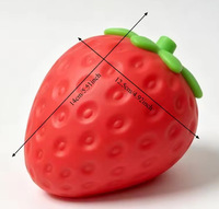 Hotselling grote knijp-speelgoed van TPR met langzaam terugverend effect, sinaasappelvormig realistisch fruit