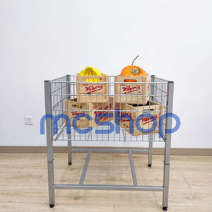 Contenedor de descarga de alambre plegable portátil, tienda de conveniencia, promoción, jaula apilable de malla - Product Image 3