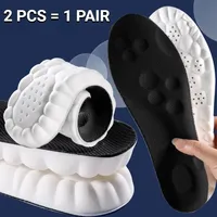 Semelles de chaussures de sport 4D super douces pour la course à pied, absorption des chocs, soutien de la voûte plantaire, inserts orthopédiques