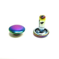 Remaches de latón macizo de doble capa Kongsun KS de 5-12 mm de varios tamaños para artesanía en cuero, bolsos, collares de mascotas, decoración - OEM personalizado disponible