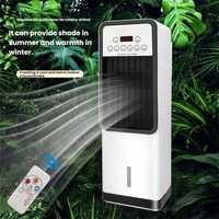 Ventilateur-climatiseur portable 2-en-1, 45W de refroidissement, 1800W de chauffage, télécommande, chauffage d'appoint 5R pour toute la pièce
