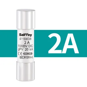 SAIFFEY SFPV-32X Led Plastic Fuse Base With Indicator DC1000V 10*38mm 1P Solar PV Electric Fuse HOLDER MANUFACTURER CE