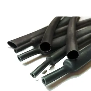 3.5:1 Black Semi-Rigid Medium-Wall Heat Shrinkable Plastic Tubing 3x Heat Shrink Thick-Wall 4:1 3x Glue-On Heat Shrinkable Tubes