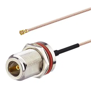 N Nữ Vách Ngăn Để Ipex Ufl Mở Rộng RG178 Cáp Hội N Nữ Vách Ngăn Để RP SMA Nam Coax Cáp