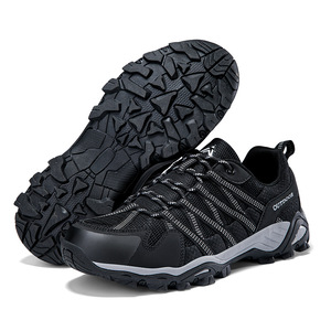 Chaussures de sport décontractées pour hommes, légères, antidérapantes, écologiques, en mesh, entièrement noires, très vendues - Product Image 4