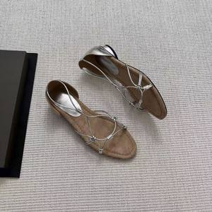 En Existencia~Sandalias Romanas Retro de Punta Abierta con Suela Suave Tejida para Mujer, Sandalias Elegantes de Estilo Vacacional, Perfectas para Vestidos - Product Image 4