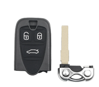 Coque de clé de voiture à distance en ABS noir à 3 boutons, remplacement compatible Alfa Romeo 159 Brera 156 Spider, lame non coupée, télécommande pliable