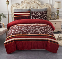 Nouvel ensemble de couvertures en sherpa Borrego ultra douces, épaisses et lourdes, taille Queen, 3 pièces, écologiques, ensembles de couettes, couvre-lit, couverture