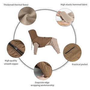 Vêtements pour animaux de compagnie, manteau en polaire pour chien et chat, imperméable, veste pour lévrier, whippet, <span class=keywords><strong>lurcher</strong></span>, Ropa Para, ensemble deux pièces - Product Image 2