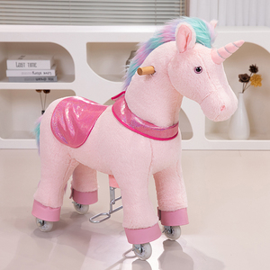 Nouveaux jouets chauds cheval mécanique à vendre <span class=keywords><strong>licorne</strong></span> <span class=keywords><strong>en</strong></span> peluche rose cheval à <span class=keywords><strong>bascule</strong></span> tour sur jouets - Product Image 4