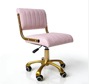 Chaise de technicien de <span class=keywords><strong>réparation</strong></span> de pieds moderne, réglable et professionnelle pour salon de beauté, avec base dorée rotative et ajustable - Product Image 2