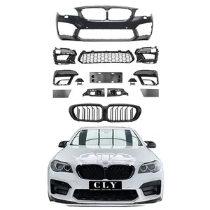 Echt Auto Bumpers Voor 2010-2017 Bmw 5 Serie F10 F18 Upgrade 2021 M5 Body Kits Met Siamese Grote grille