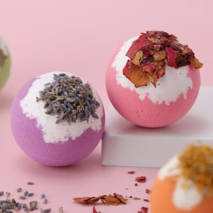 Bombes de bain bio pétillantes XXL avec fleur sèche pour femmes hommes et enfants Flotteurs conçus pour une longue durée Aromathérapie relaxante et riche - Product Image 2