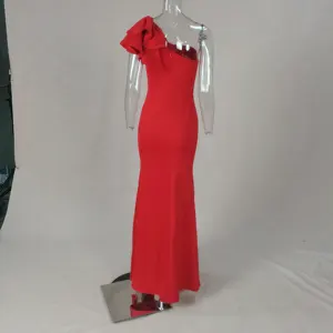 Thiết kế mới sexy Chiều dài sàn Đảng Gown DRESS một vai phụ nữ thanh lịch Evening Dresses