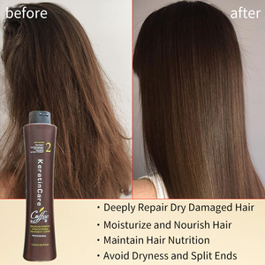 Traitement capillaire à la kératine brésilienne, crème lissante, formule concentrée, sans formaldéhyde, nourrissante, hydratante, anti-frisottis - Product Image 3