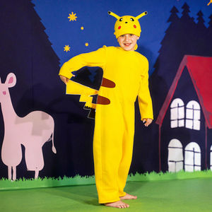 <span class=keywords><strong>Pikachu</strong></span> Kinder kostüm 5-12 Jahre alter Cartoon-Overall und Hut-Set für Halloween-Themen partys Anime-Kostüme - Product Image 5