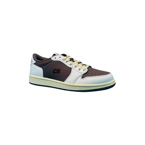Chaussures décontractées à lacets en cuir véritable pour hommes, tendance automne, noir et blanc, semelle épaisse, printemps - Product Image 1
