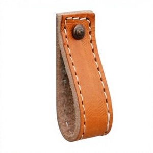 Poignée de meuble en cuir véritable de designer, faite à la main, quincaillerie haut de gamme, forme, taille et couleur personnalisées, artisanat naturel - Product Image 1