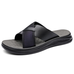 Men's Breathable <b>Slide</b> Sandals Black Casual Outdoor Beach Shoes <b>Slip</b>-On Youth Style - Product Image 5