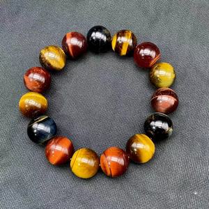 Pulseiras de Pedra Natural Olho de Tigre Arco-Íris por Atacado, Pulseira de Cristal Curativa Charmosa para Homens e Mulheres, Presente de Joias - Product Image 5