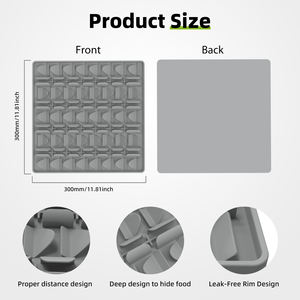 Plato de Silicona Antideslizante para Mascotas, Duradero, Ecológico, Apto para Lavavajillas, 100% de Grado Alimenticio, Impermeable para Interiores y Exteriores - Product Image 2