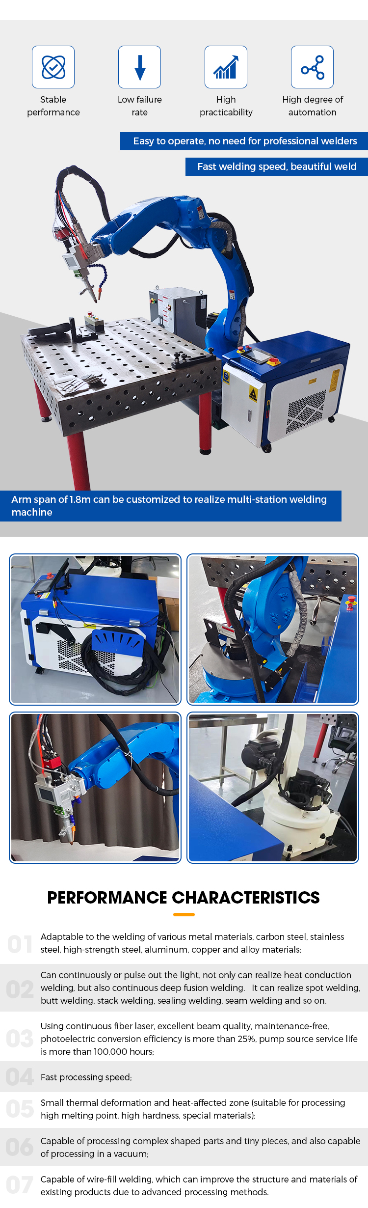 DELTA 1000W Laser Welding Robot with Camera Axes OEM Wholesale