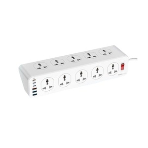 Enchufe de Pared Universal, Nuevo Enchufe Múltiple con Puertos de Carga USB PD, Extensión de 10 Tomas - Product Image 1
