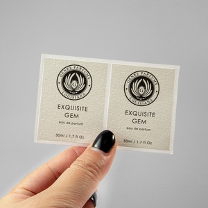 Etichetta adesiva adesiva per profumo in carta di cotone spessa con Logo personalizzato per bottiglia di profumo di lusso - Product Image 5