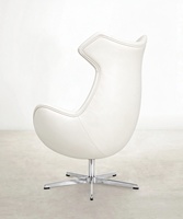 Fauteuil d'appoint pivotant moderne à dossier haut avec base chromée 5 étoiles, fauteuil de loisirs individuel pour bureau et salon, mobilier personnalisé OEM ODM