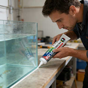 Sellador de Silicona de Curado Rápido, Adhesivo de Resina Acetoxi para Instalación de Acuarios, Blanco Transparente - Product Image 4