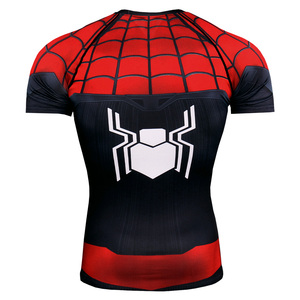 T-<span class=keywords><strong>shirt</strong></span> de sport à séchage rapide pour homme, imprimé 3D, compression, manches courtes, super-héros, <span class=keywords><strong>Spiderman</strong></span> - Product Image 2