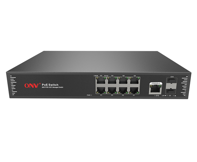 SFP Based Gigabit Ethernet Port 8 Port Managed Poe Switch for CCTV System