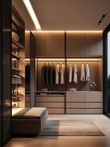 Luxury Modern <b>Wardrobe</b> Cloakroom with Easy-to-Assemble Dressing Table Custom Size for Bedroom or Hotel Use - Product Image 3