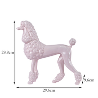 Redeco Alibaba Offre Spéciale rose résine caniche Statue bureau ornements mignon chien Statue pour cadeau décoration de la maison