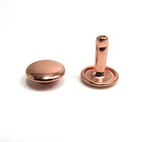 Remaches de latón macizo de doble capa Kongsun KS de 5-12 mm de varios tamaños para artesanía en cuero, bolsos, collares de mascotas, decoración - OEM personalizado disponible