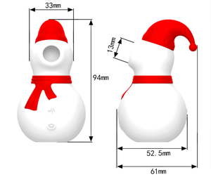 Vibrador de Succión con Forma de Muñeco de Nieve para Masturbación Femenina, Estimulador de Clítoris y Pezones, Masajeador Erótico de Punto G - Product Image 4