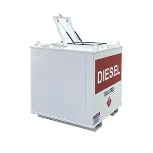 Tangki kubus bahan bakar diesel IBC portabel horisontal baja karbon kustom