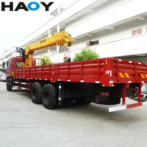 HAOY Hydraulic Arm For Car Heavy Cargo 16 Ton Radio Remote Control Basket Tray Lifting Truck Crane