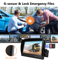 Caméra de recul pour camion OEM DVR 7 Moniteur de voiture motorisé de bureau 4CH LCD/TFT pour camions/autobus/véhicules Système de surveillance d'enregistrement