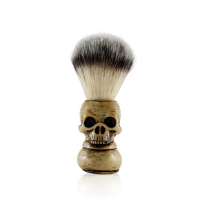 AliExpress barbería especial para hombres afeitado facial cepillo de espuma para recortar el cabello barredora de pelo de calavera personalizada resina creativa personalizada - Product Image 5
