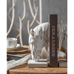 Винтажная голова лошади, украшение для книг, оптовая продажа, белое декоративное искусство и ремесла в стиле ретро - Product Image 2