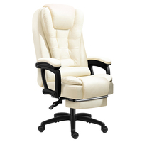 Chaise de bureau de direction ergonomique de haute qualité, design contemporain, cuir synthétique avec repose-pieds, prix bas