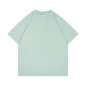 Diseño personalizado puro algodón pesado blanco hombres Camiseta cuello redondo suelta manga corta hombres camiseta proveedor