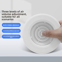 Diffuseur d'air frais rond minimaliste en ABS avec cadre ultra-fin, écologique et inodore, volume d'air réglable, flux d'air doux