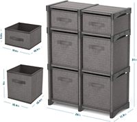 Portable Waterproof Eco-Friendly Aluminum Fabric Foldable Storage Cabinet Clothing Organizer Home Furniture for Living Clothes