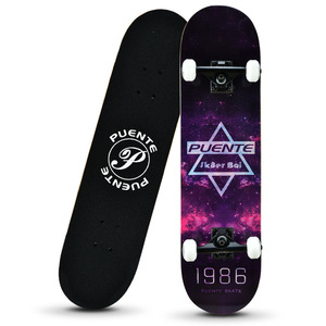 สเก็ตบอร์ดแบบกำหนดเอง4ล้อดาดฟ้าบอร์ด ABEC-9แบริ่งลื่นไถลสเก็ตบอร์ดโต้คลื่นสำหรับผู้ใหญ่ - Product Image 2