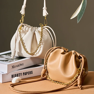 กระเป๋าสะพายไหล่โบลโซหนังแท้สำหรับผู้หญิงสไตล์ย้อนยุค2025มีสองสายกระเป๋าถือหรูหราสำหรับเดินทางกระเป๋าใส่ของได้ - Product Image 1