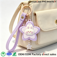 Porte-clés en caoutchouc anime 2D/3D personnalisé, professionnel, OEM, durable, écologique, avec logo personnalisé pour cadeaux promotionnels