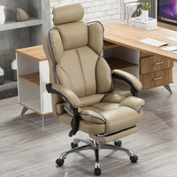 Chaise de bureau de direction moderne et luxueuse, confortable, ergonomique, dossier haut, appui-tête réglable, structure en acier inoxydable, pivotante
